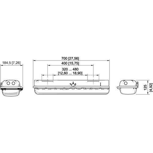 Stahl LED-Langfeldleuchte 267040