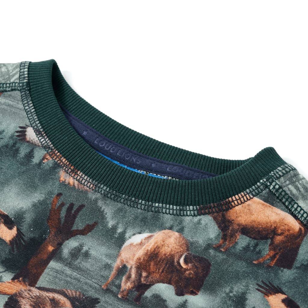 Kinder-Sweatshirt Dunkelgrün 104