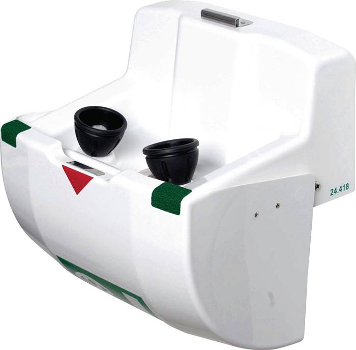 Augendusche PremiumLine m.Auffangbecken+Abdeck.Wm.3/8 AG Zoll B-SAFETY