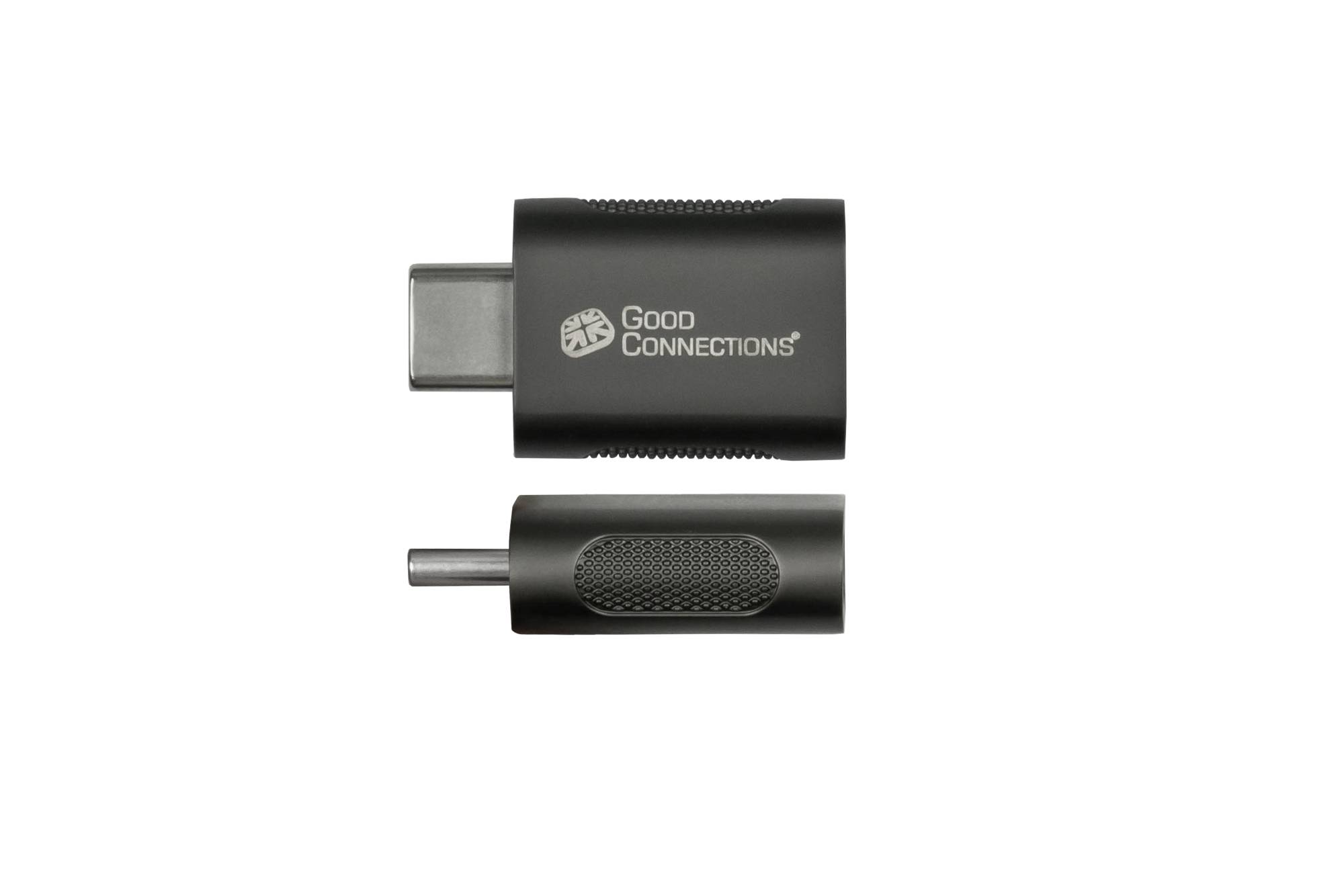 Adapter USB 3.2 Gen.1 / USB 3.0 Stecker C™ an USB-A Buchse, Metallgehäuse, anthrazit, 2er-Set, Good Connections®