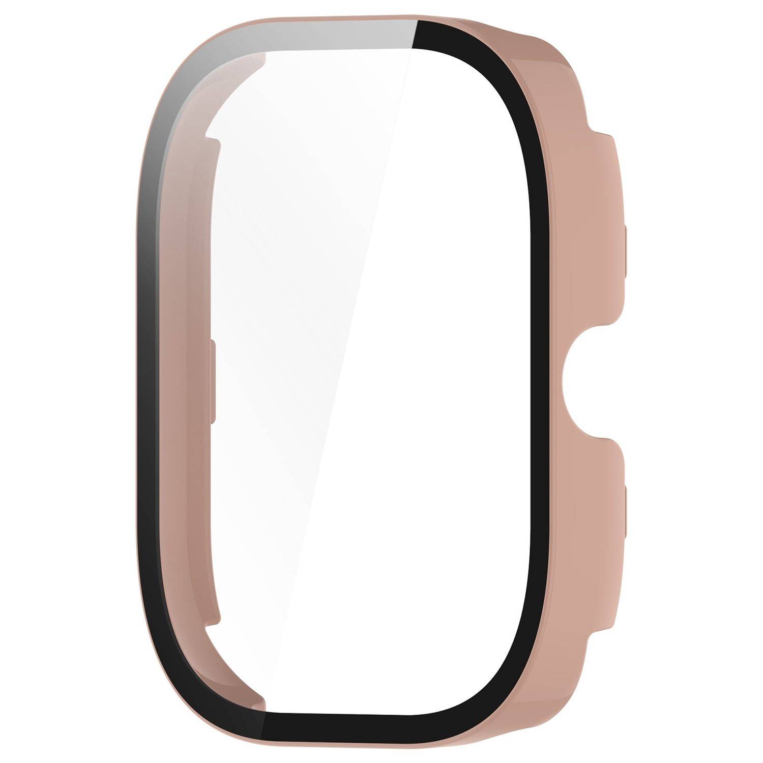 Für Xiaomi Redmi Watch 4 Kunststoff Hülle + H9 Schutzglas Rosa
