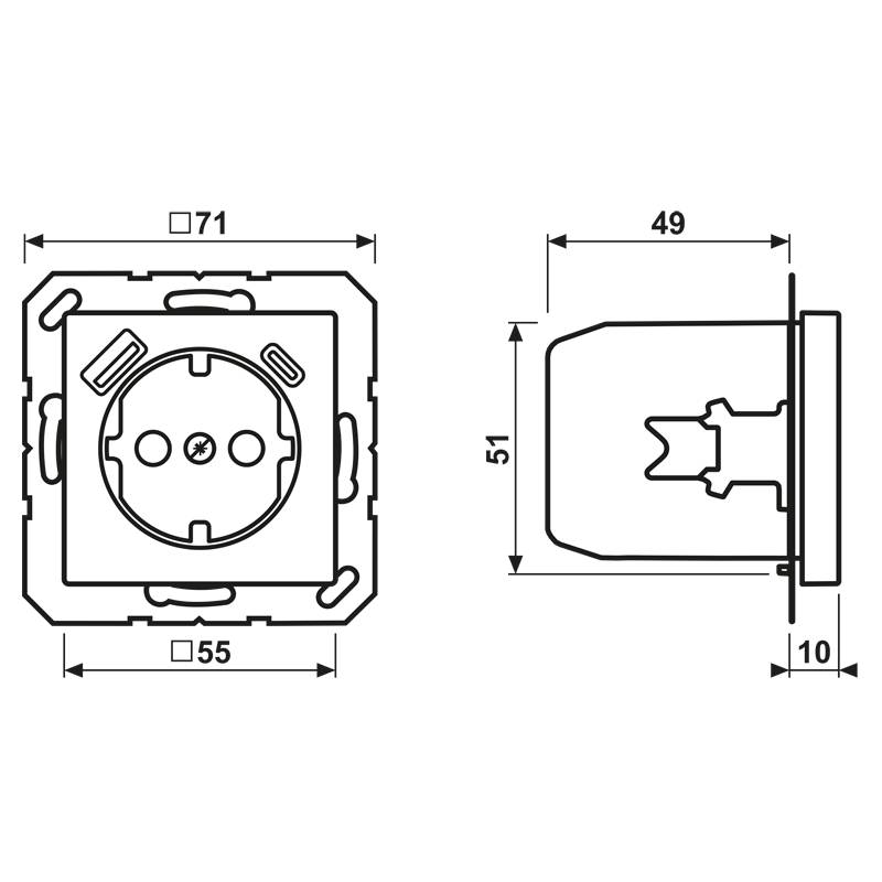 Jung SCHUKO Steckdose A 1520-15 CA SW