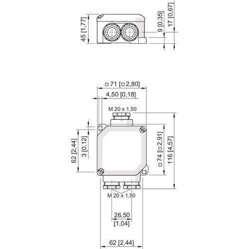 Stahl Abzweigdose 8102/21-31