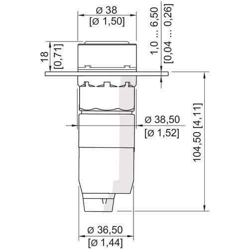 Stahl LED-Leuchtdrucktaster 8018/3133aI #129784