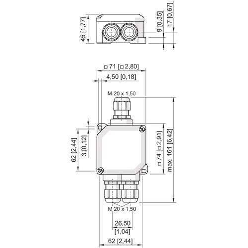 Stahl Abzweigdose 8102/21-32-C1013