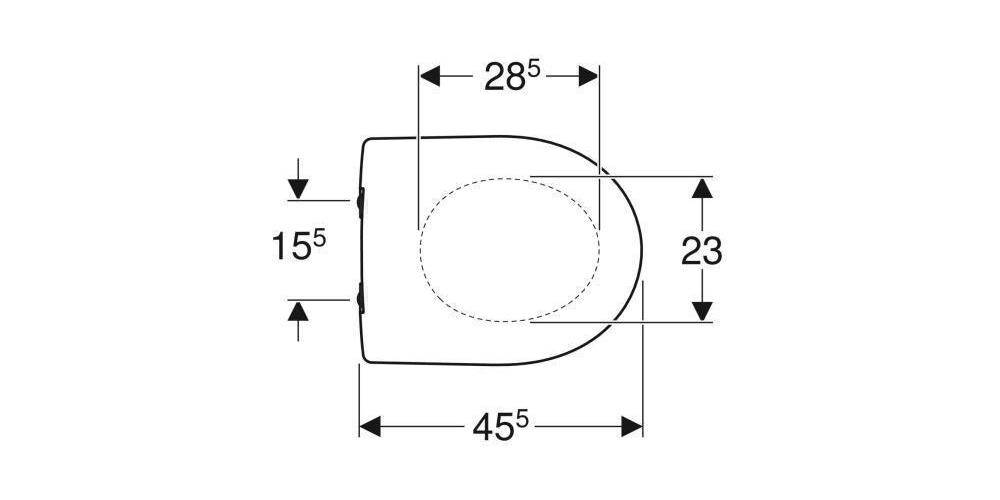 Geberit WC-Sitz RENOVA mit Absenkautomatik, Quick-Release weiß