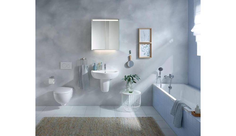 Geberit Waschtisch RENOVA mit Hahnloch mit Überlauf 600x480mm weiß