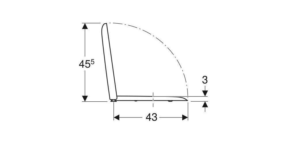 Geberit WC-Sitz iCon Square mit Absenkautomatik, Quick-Release weiß
