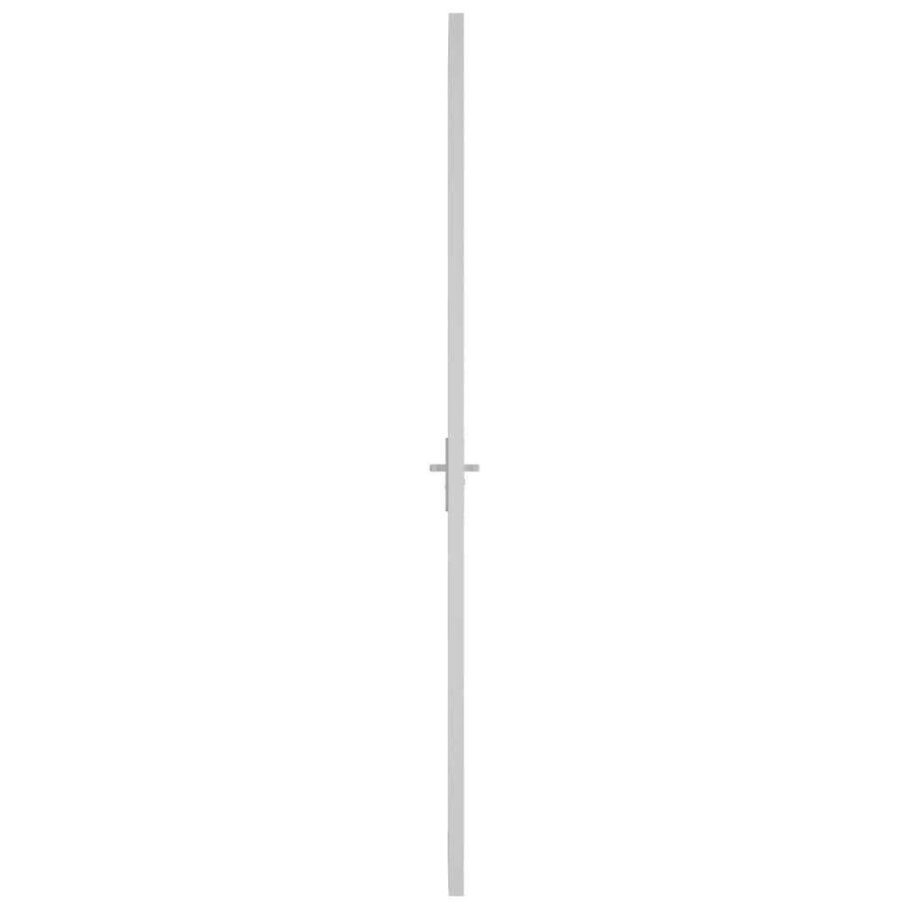 vidaXL Innentür 93x201,5 cm Weiß Mattglas und Aluminium