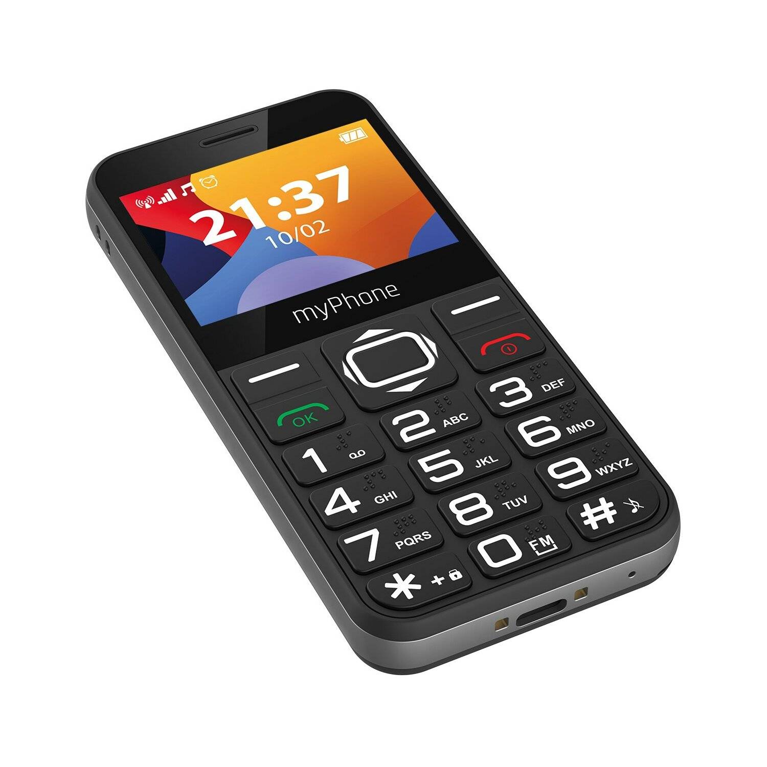 myPhone Halo 3 Mobiltelefon 2.3"-Display, 1000-mAh, USB-C-Anschluss, 0,3 Mpx Kamera, 2G Schwarz