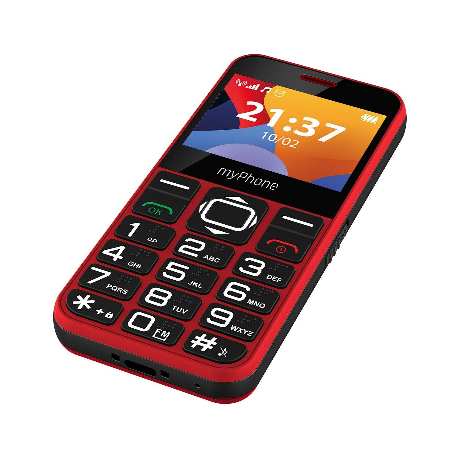 myPhone Halo 3 Mobiltelefon 2.3"-Display, 1000-mAh, USB-C-Anschluss, 0,3 Mpx Kamera, 2G Rot