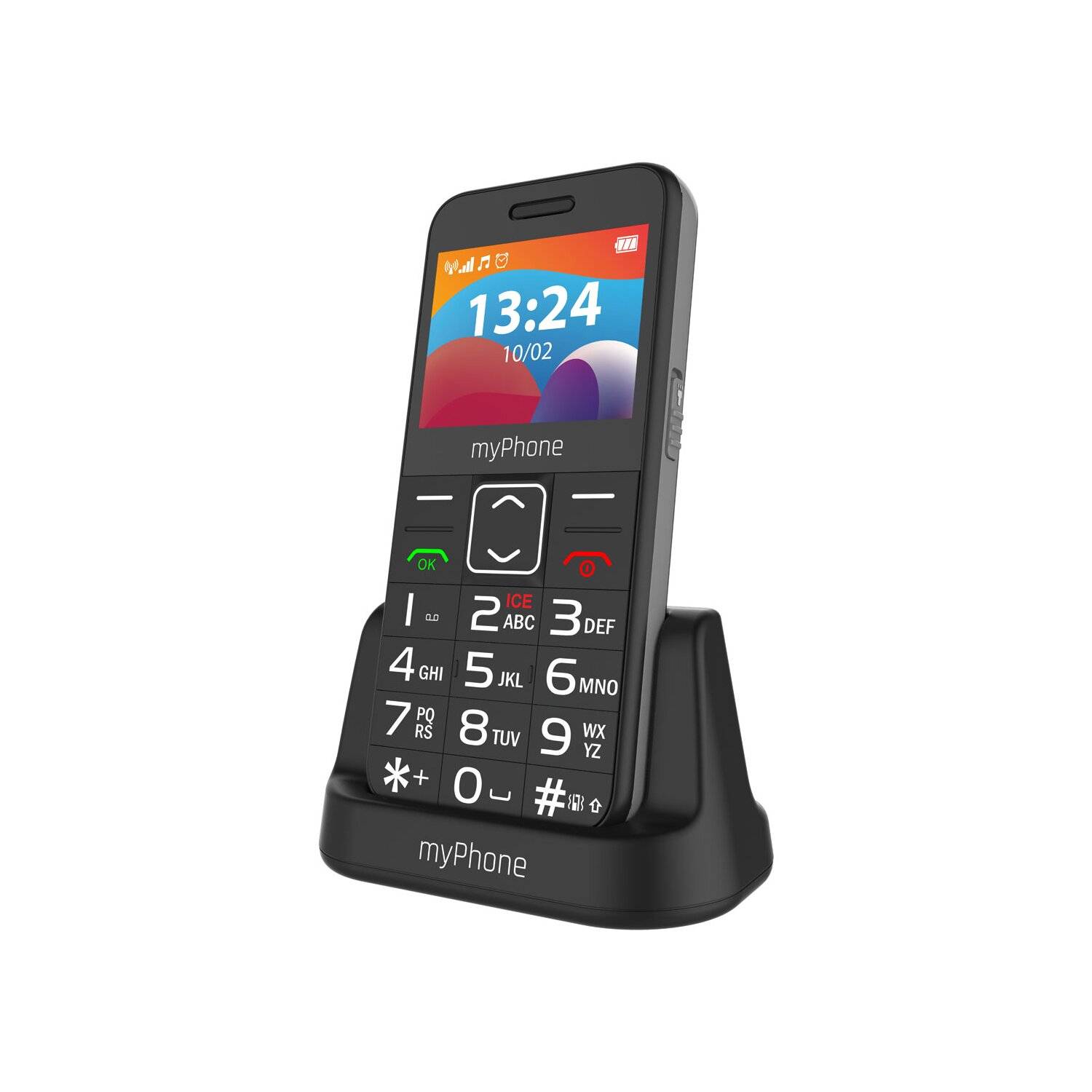 myPhone Halo 3 LTE Mobiltelefon, 1400 mAh, 4G LTE, SOS-Taste und Taschenlampe Schwarz