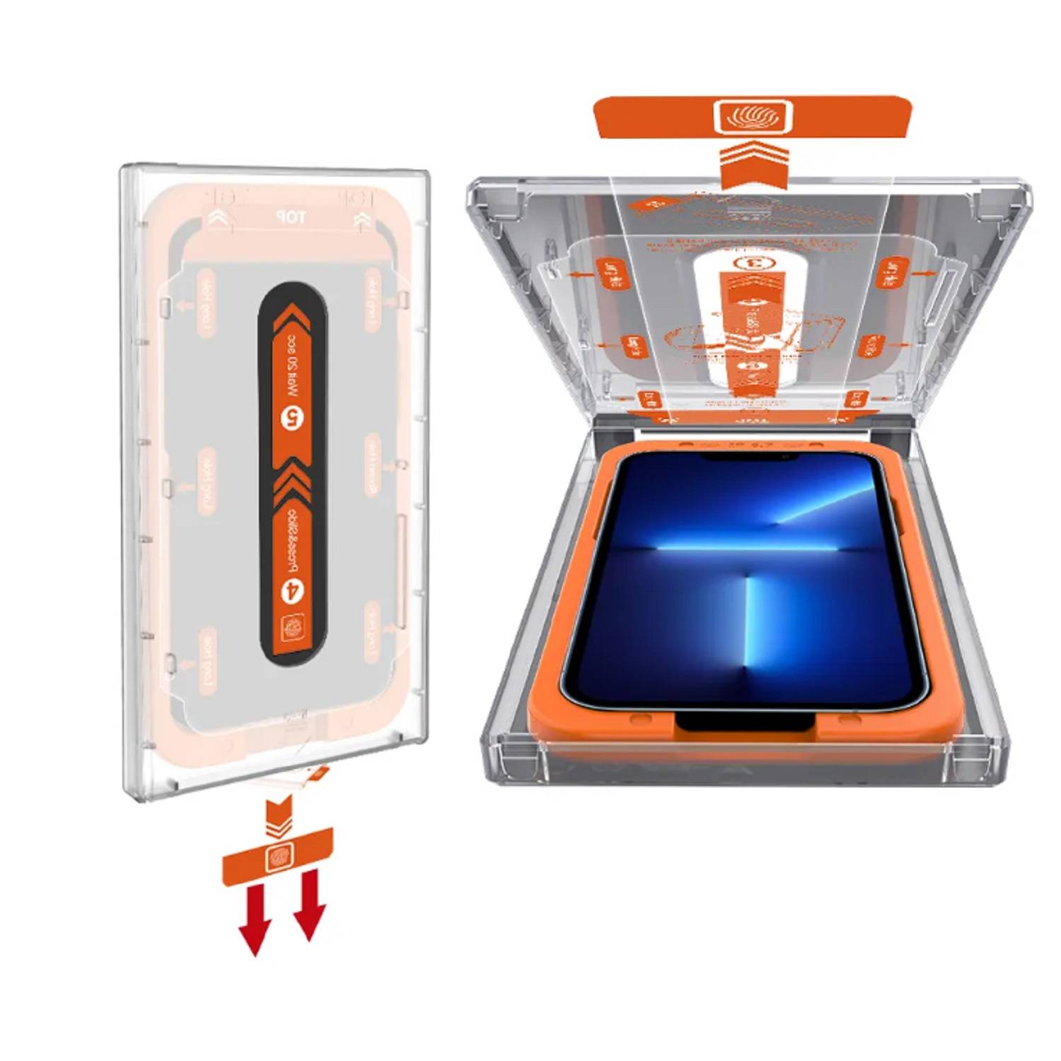 Kopie von 5x Blickschutz MagicBox 9H Panzerhartglas für iPhone 16 Plus 3D KLAR Displayschutz Schutzglas Schuzfolie echtes Tempered Panzerglas Screen