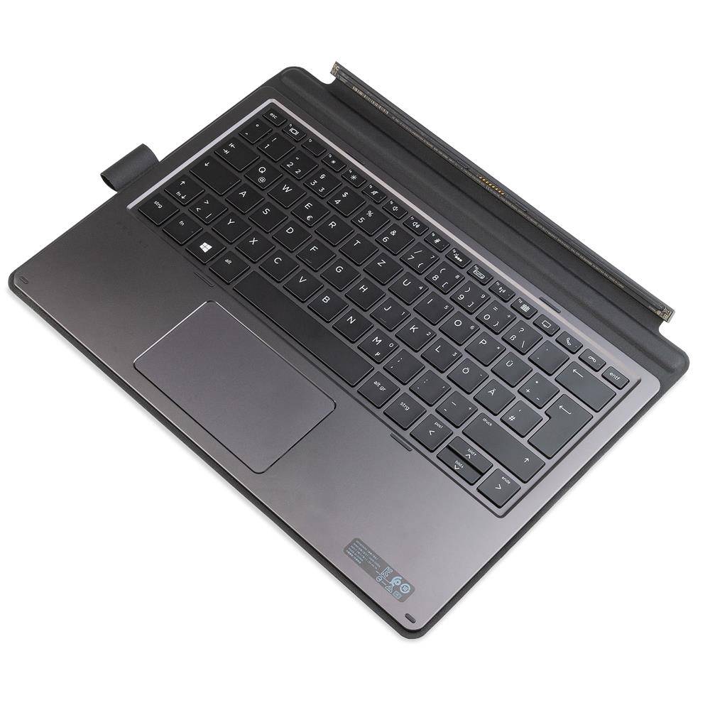 HP Collaboration (Refurbished) Tastatur mit Touchpad (X4C36AV#ABD, für Pro x2 612 G2, deutsch, beleuchtet)