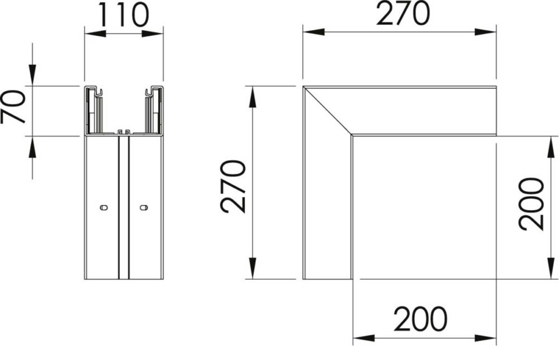 OBO Bettermann Außeneck GK-A70110RW