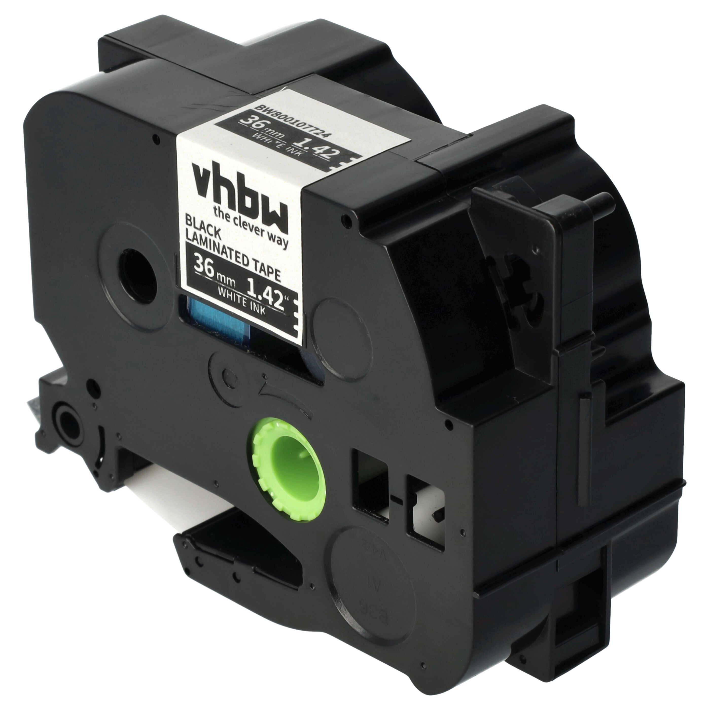 vhbw 1x Schriftband-Kassette Ersatz für Brother TZE-365, TZ-365 für Etiketten-Drucker 36mm Weiß auf Schwarz