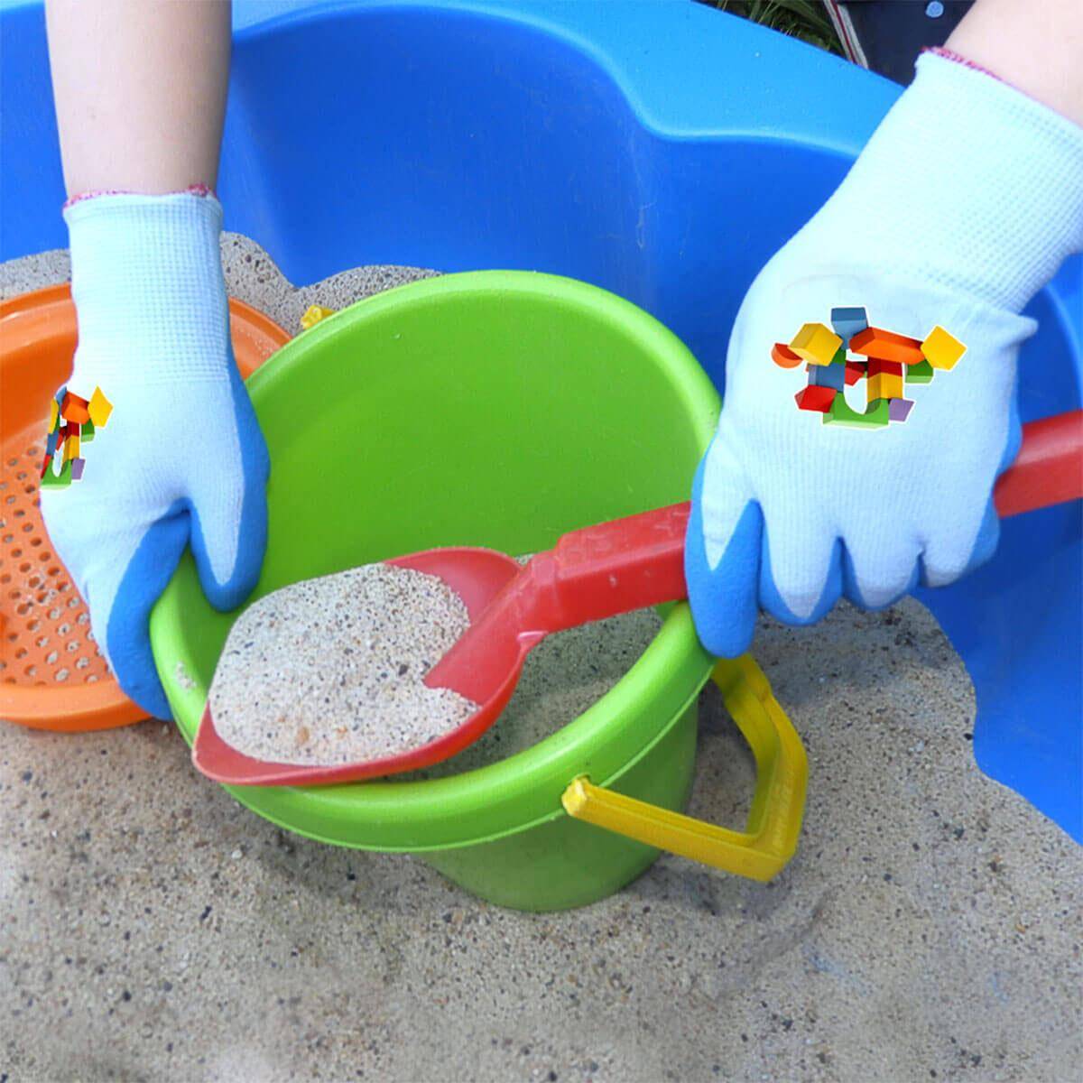 L+D Picco Latex-Kinderhandschuh hellblau/blau Größe 4