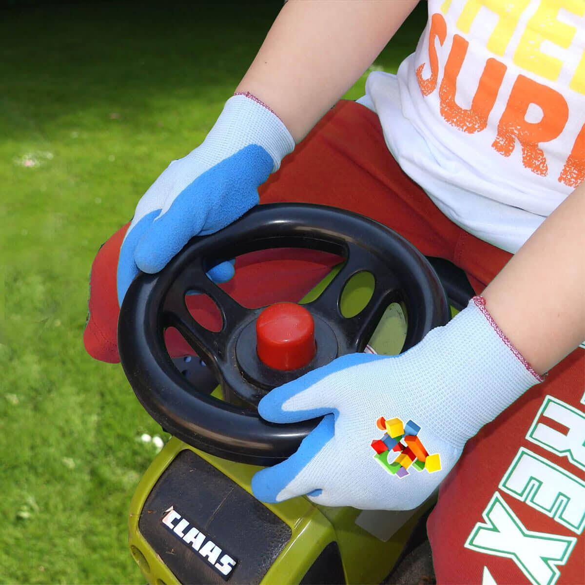 L+D Picco Latex-Kinderhandschuh hellblau/blau Größe 4