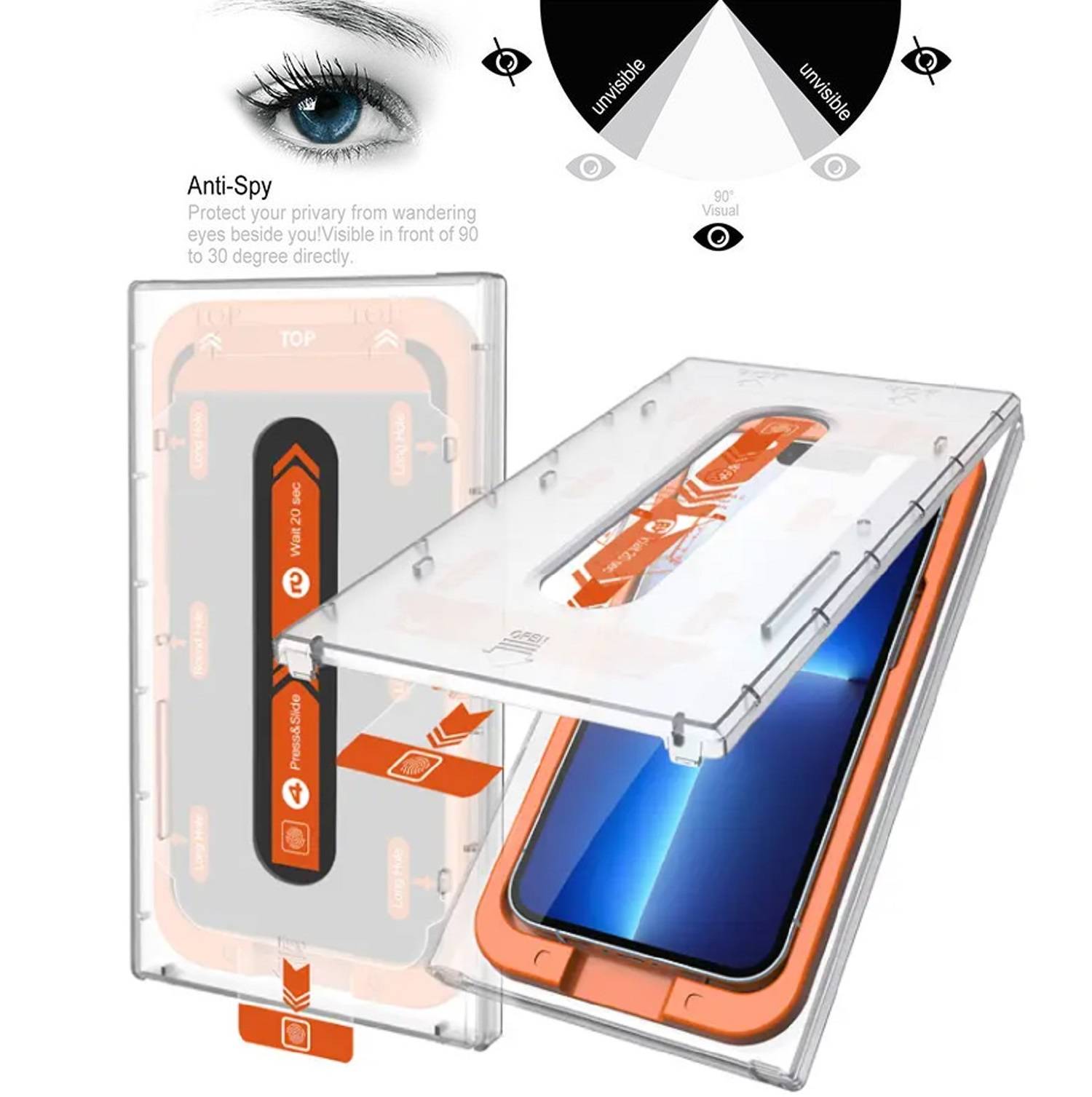 5x Blickschutz 9H Panzerglasf ür iPhone 14 Anti-Spy Privacy Full-Screen Protector Tempered Glas Displayschutz Schutzglas