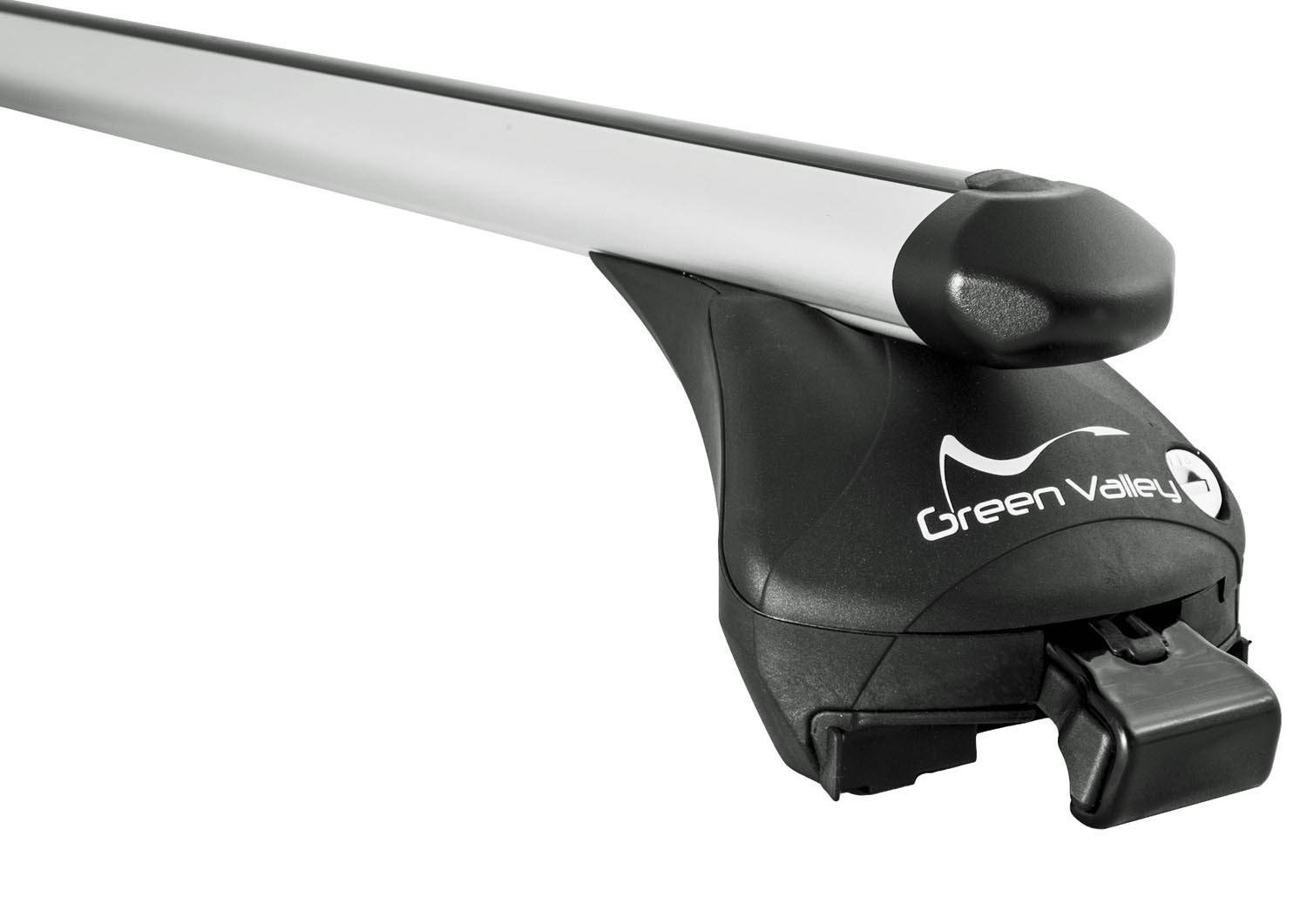 VDP Dachbox schwarz Juxt 400 Dachkoffer 400 Liter abschließbar + Alu-Relingträger Quick aufliegende Reling Alu kompatibel mit für Kia Ceed II Kombi