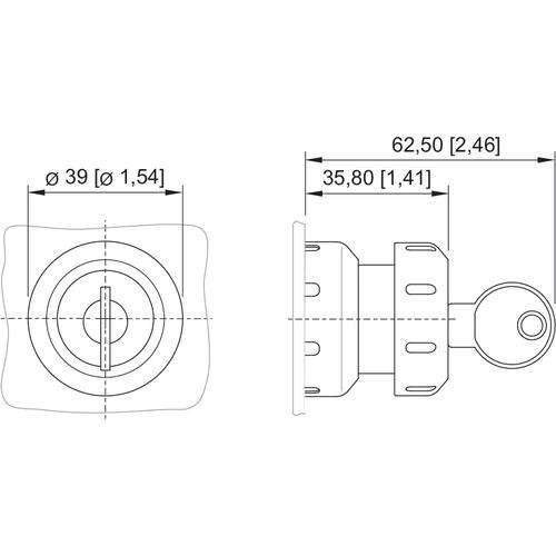 Stahl Pilzsperrtaster 8602C3-009-B