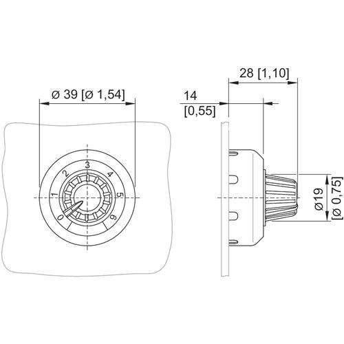 Stahl Drehvorsatz (Poti) 244640
