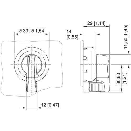 Stahl Drehgriff, klein 244652