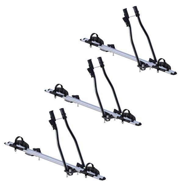 3x Fahrradträger SAGITTAR + Dachträger VDP004 L kompatibel mit für Kia Cee'd Sportswagon (Kombi) 2006-2012