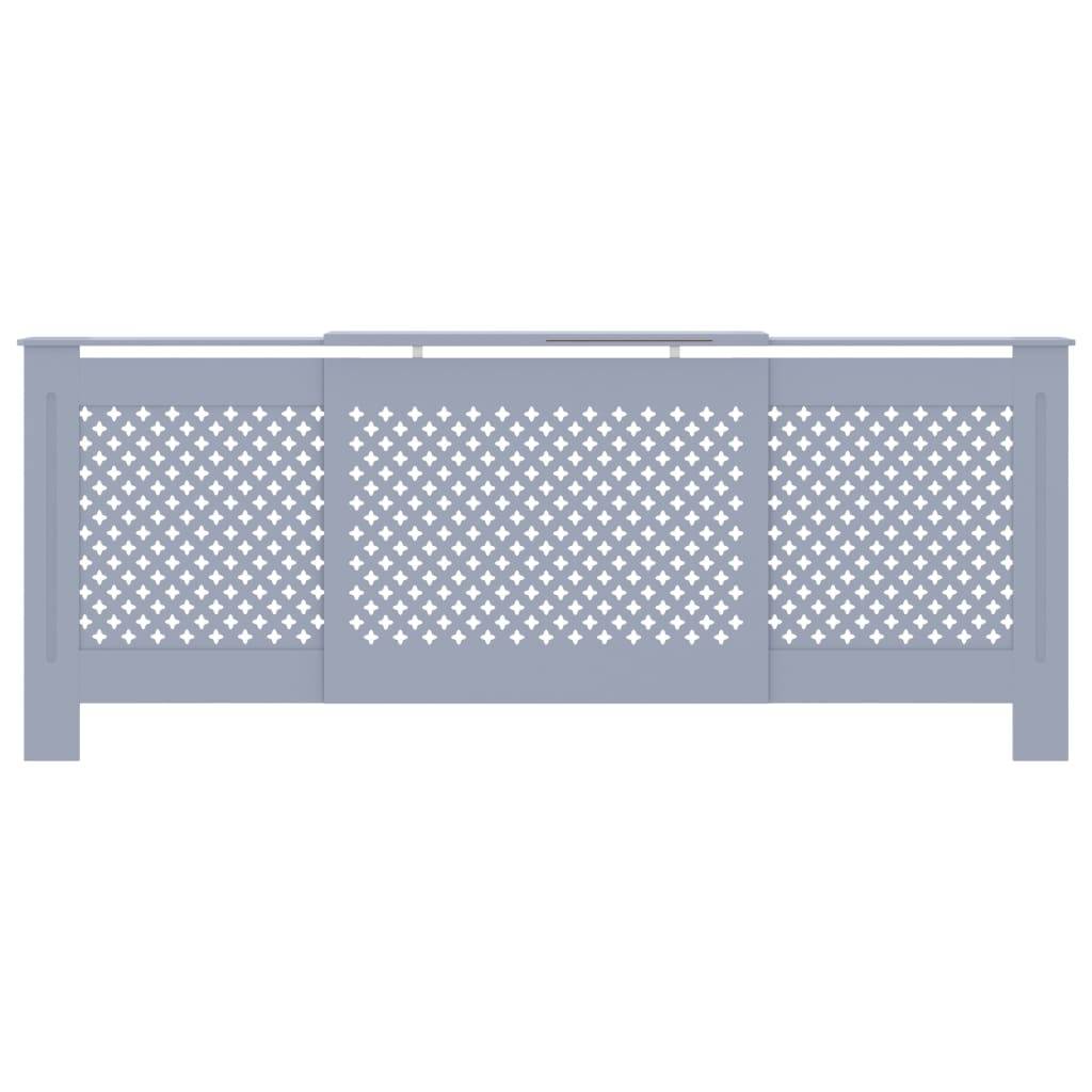 vidaXL MDF Heizkörperverkleidung Grau 205 cm