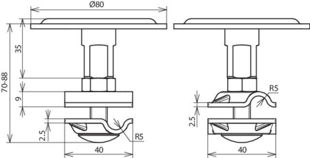 DEHN Fangpilz FP D80 ET70 8.10 V2A