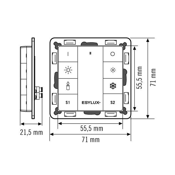 ESYLUX 8-fach Taster EO10431388