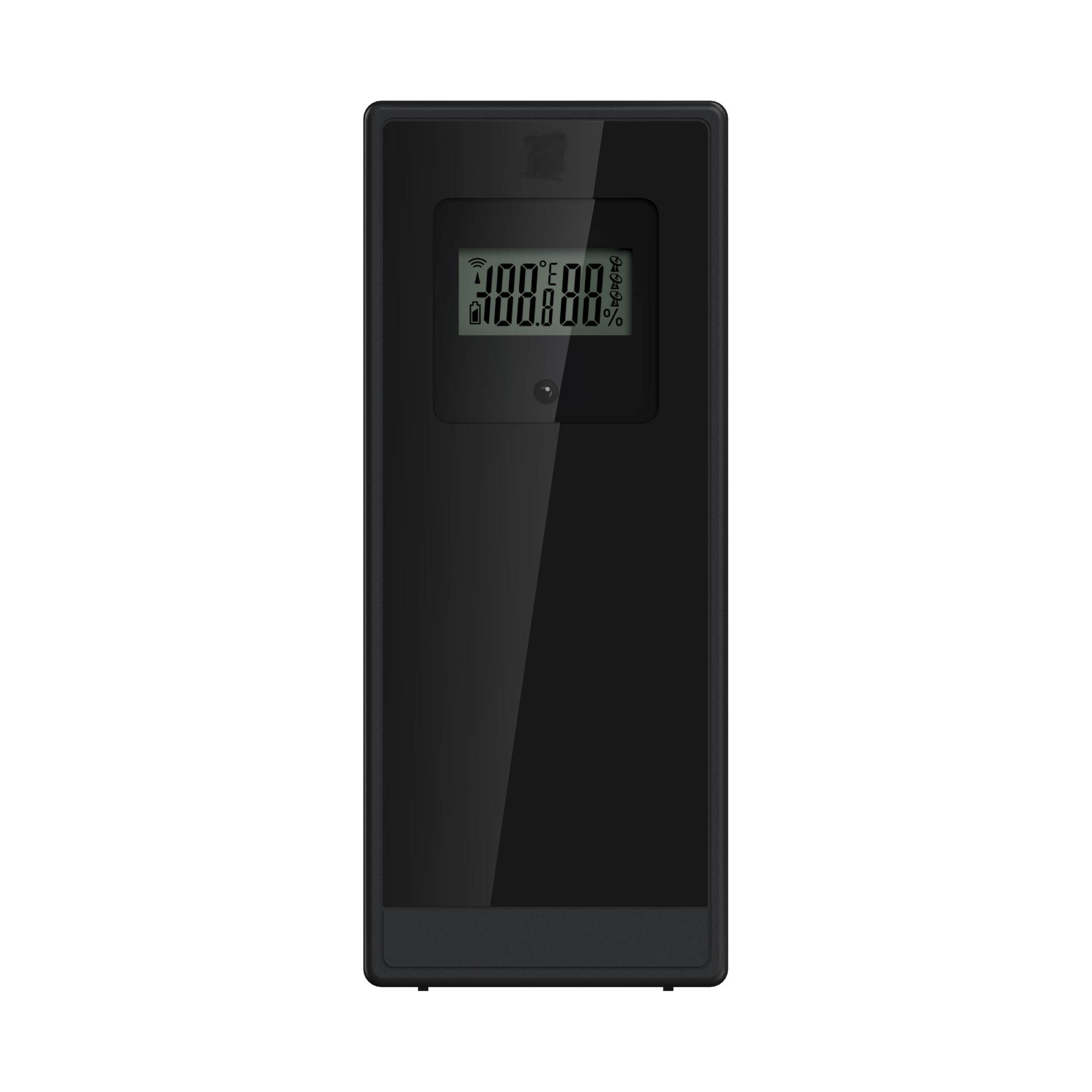 Funk-Wetterstation mit Lüftungsempfehlung 1x Sensor LCD Farb Display Funk-Wetterstation mit Datumsanzeige Digital Schwarz Funkuhr Alarm Snooze