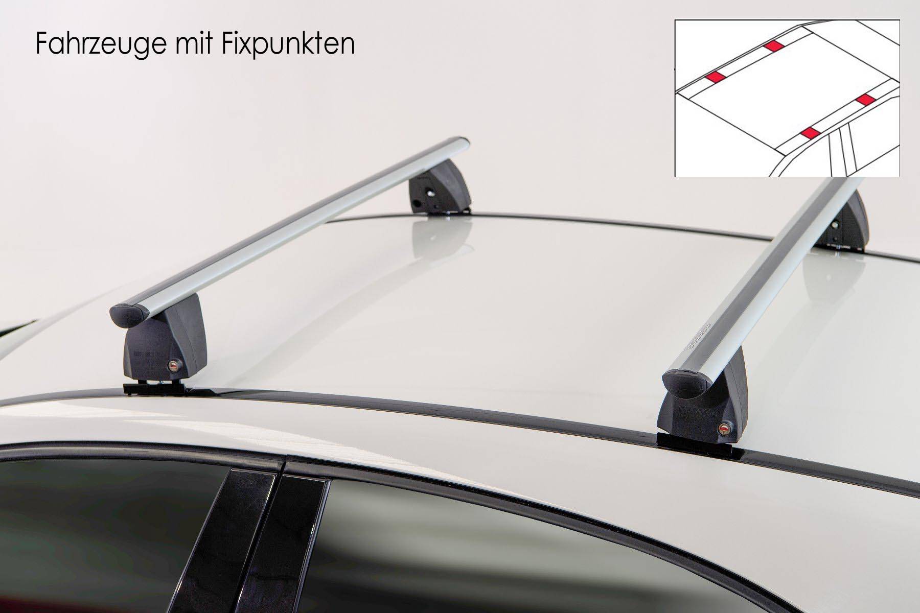 Dachbox VDPJUXT600 600 Liter abschließbar + Dachträger VDP Delta kompatibel mit für Mercedes A (W177) (5 Türer) ab 2018