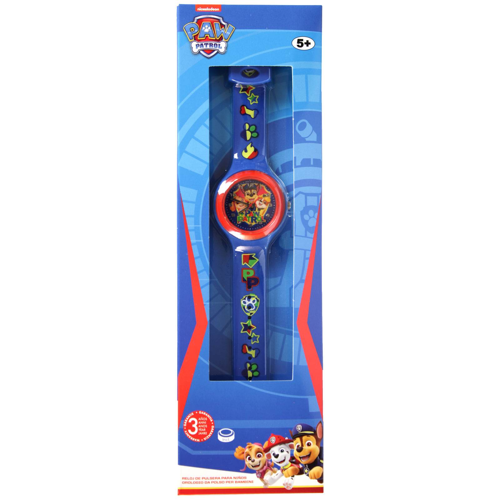 PAW Patrol Kinderarmbanduhr Analog Quartz mit Silikonarmband Chase, Skye & Rubbl - 7-PP0156LD0 Ostergeschenk
