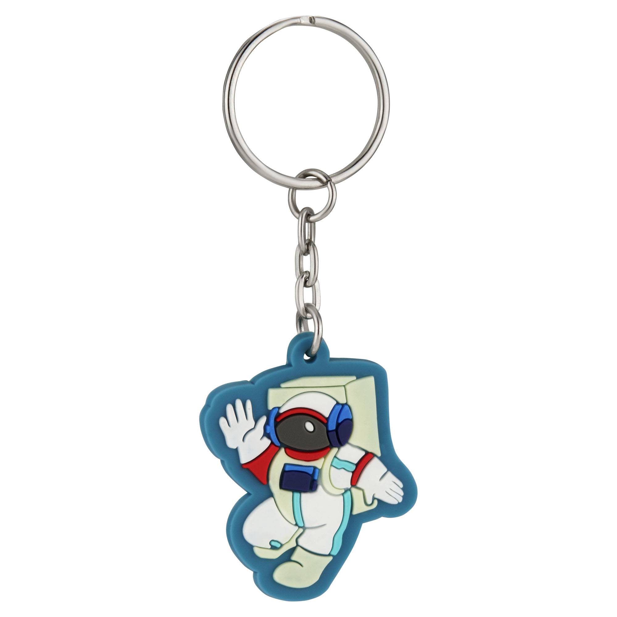 Kinderarmbanduhr mit Textilarmband und Schlüsselanhänger Motiv Astronaut Blau - 2-LD5139-1 Ostergeschenk