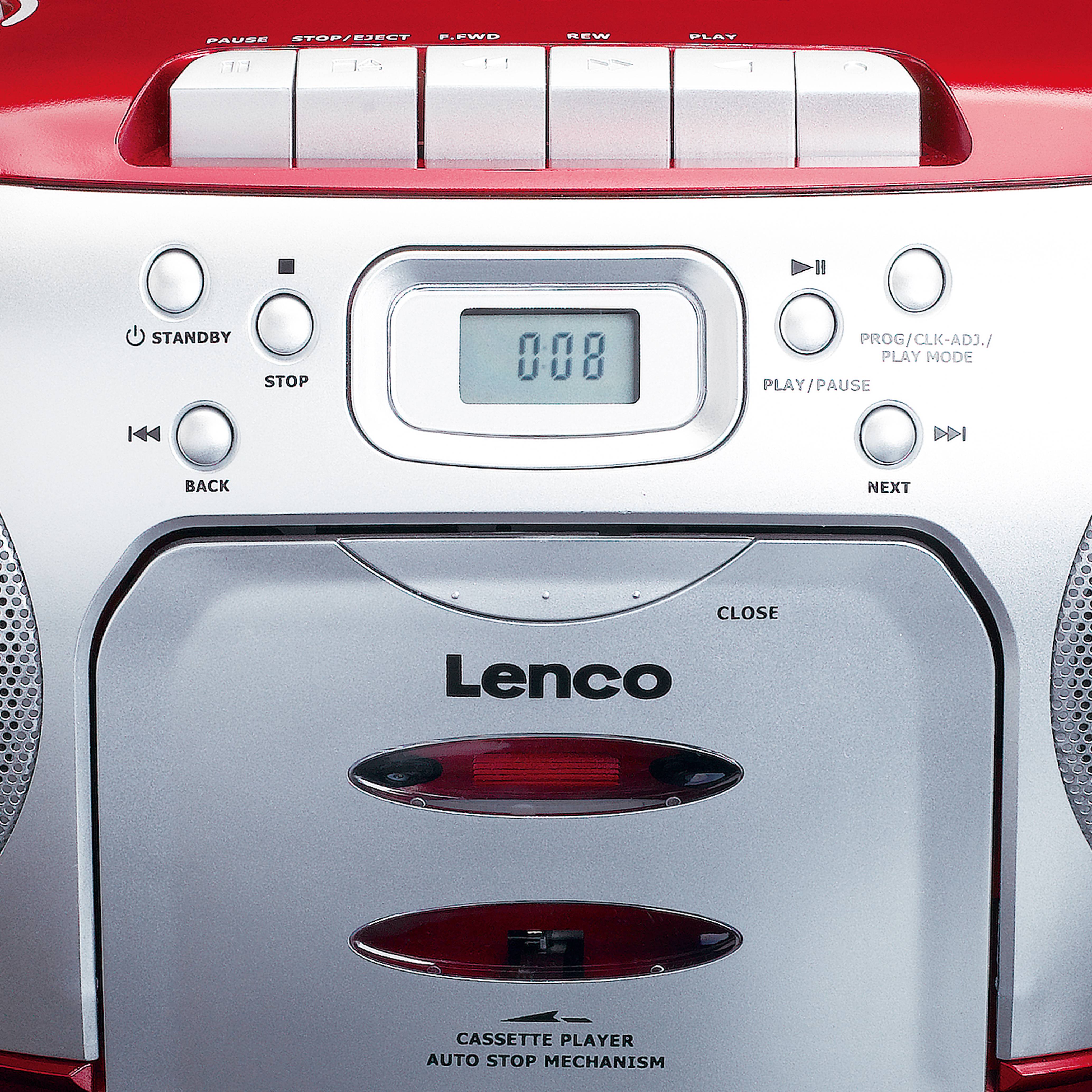 Genießen Sie Musik überall mit dem Lenco SCD-420RDDas Lenco SCD-420RD bietet Ihnen die Flexibilität, Ihre Lieblingsmusik von CDs, Kassetten oder FM