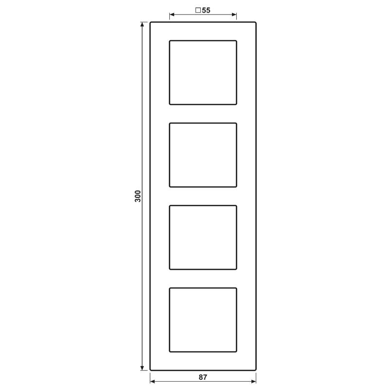 Jung Rahmen 4-fach AC 584 BF WW