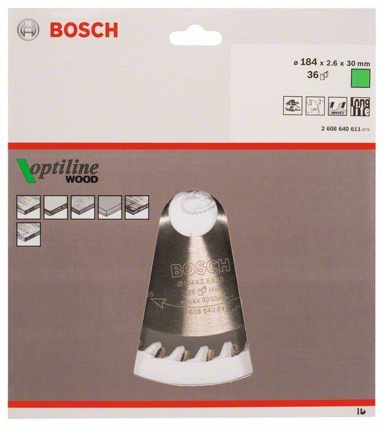 Bosch Power Tools PRO Wood Kreissägeblatt, 2608640611