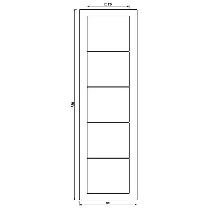 Jung Rahmen 5-fach alu lack ALD 2985-L