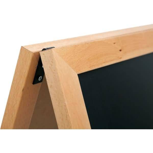 Kundenstopper Holz Buche Economy Indoor 600x780mm braun/schwarz