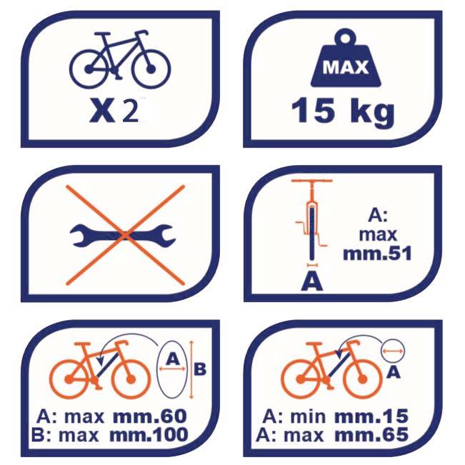 2x Fahrradträger/Dachfahrradträger/Fahrradhalter SAGITTAR abschließbar