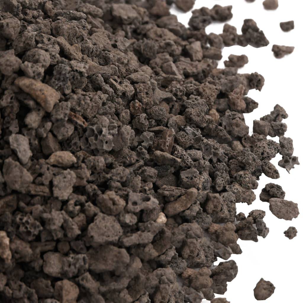 vidaXL Basalt-Kies 25 kg Schwarz 5-8 mm