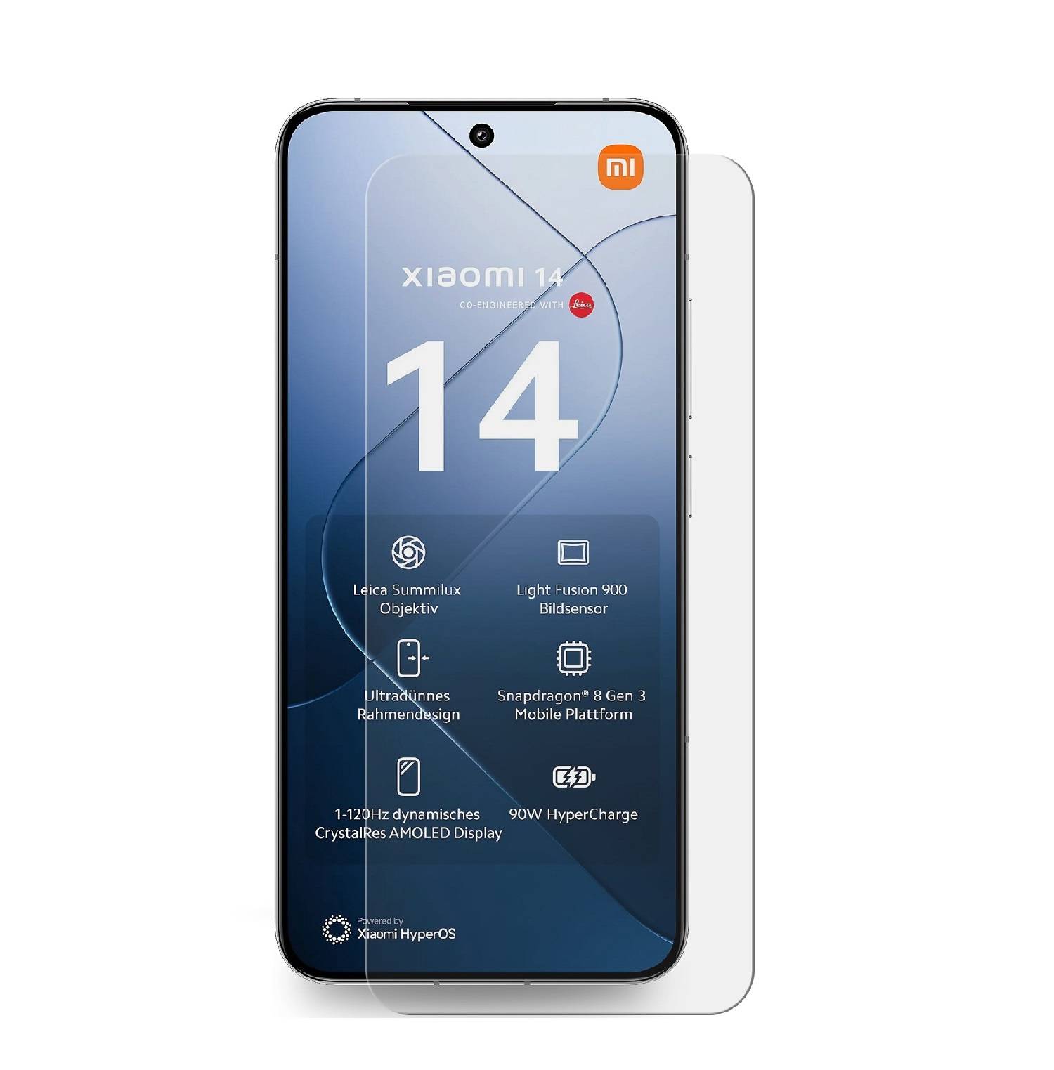 2x 9H Panzerhartglas für Xiaomi 14 3D KLAR Displayschutz Schutzglas Schuzfolie ECHTES TEMPERED Panzerglas Screen Protector