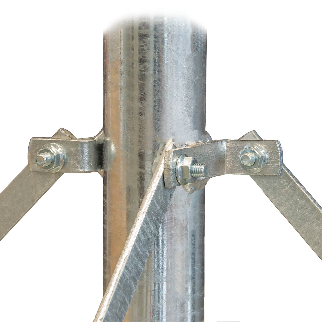 PremiumX Flachdachständer DELUXE 4x 50x50cm Stahl 1,2m Mast 60mm SAT Platten-Ständer Balkonständer für Satelliten-Schüssel