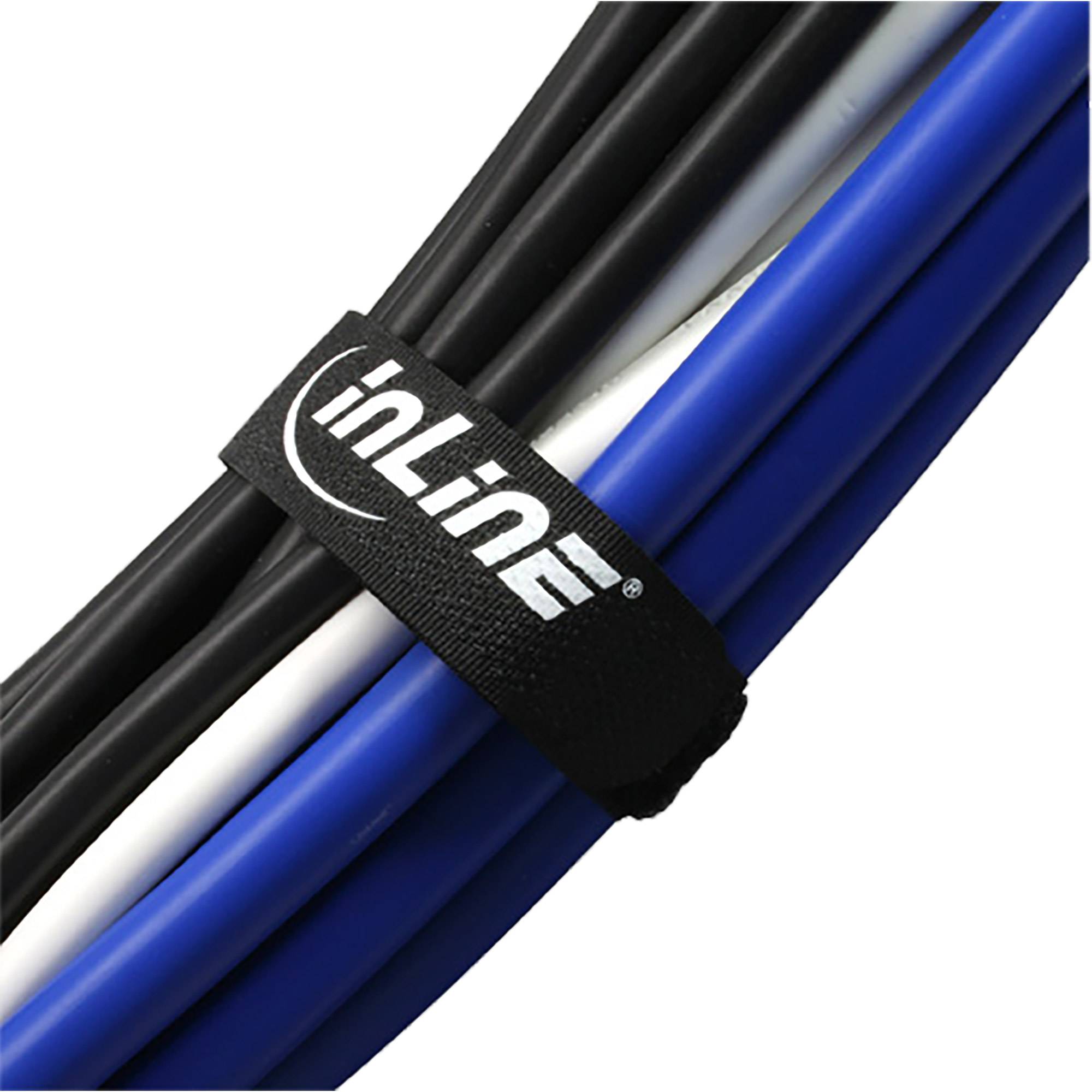 INLINE - Klettschlaufen 20x100mm - 10er - schwarz