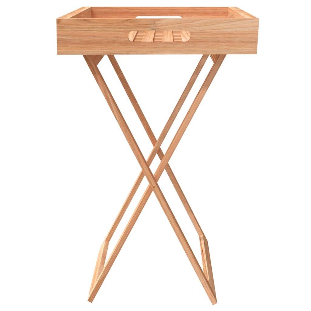 vidaXL Tabletttisch Klappbar 52x36x56,5 cm Massivholz Nussbaum