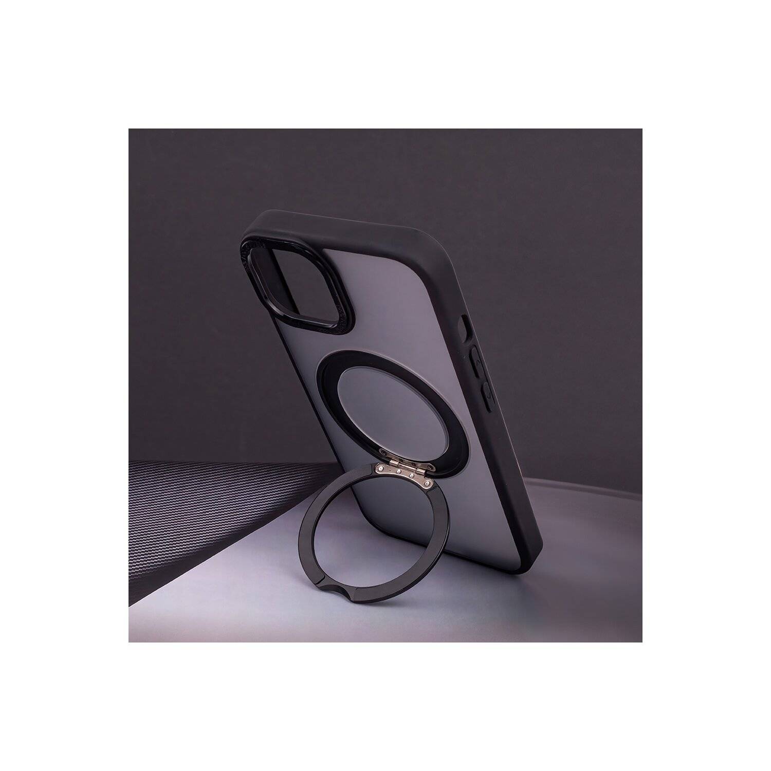 Mag Ring Rotating case kompatibel mit iPhone 11 Schwarz