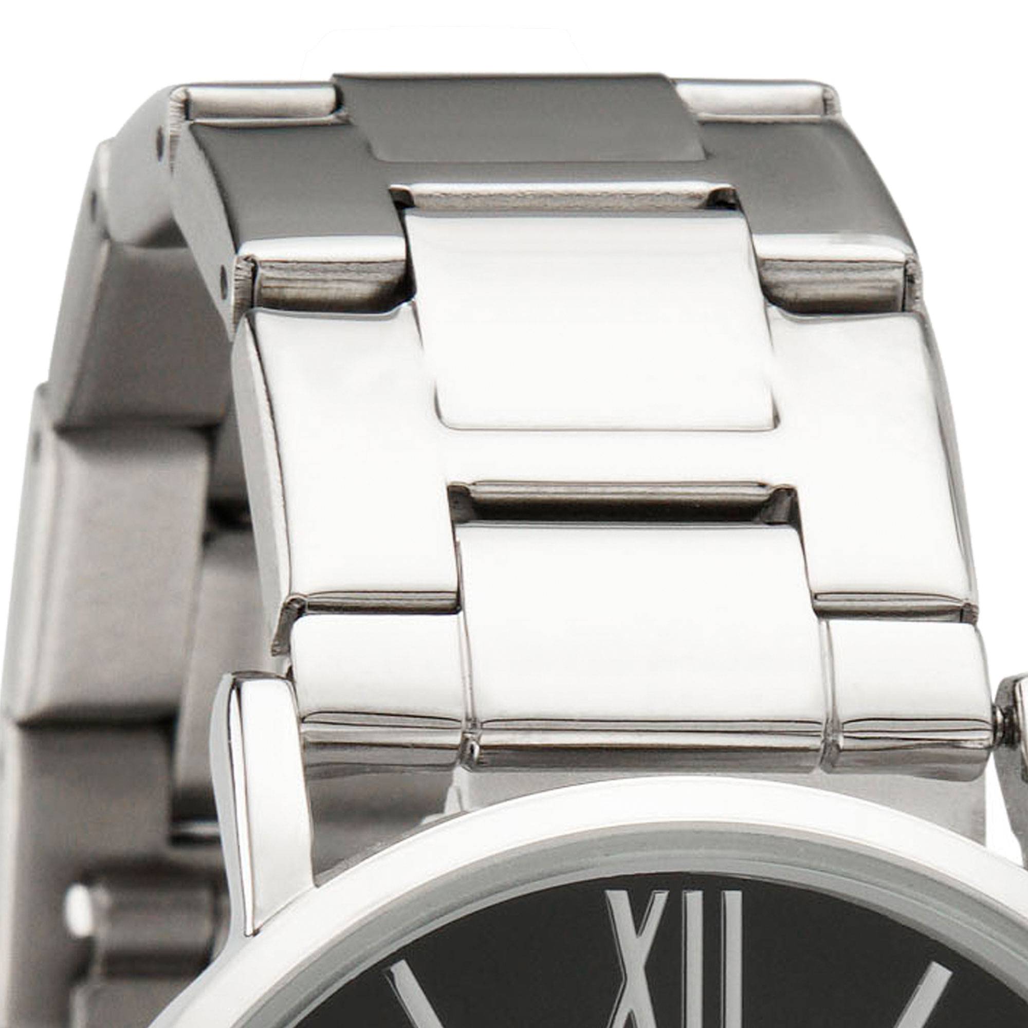 Miraval Armbanduhr mit Datumsanzeige Edelstahlarmband 34 mm japanisches Quarzuhwerk Schwarz 18 mm breit Mineralglas - 2-MV0222-5