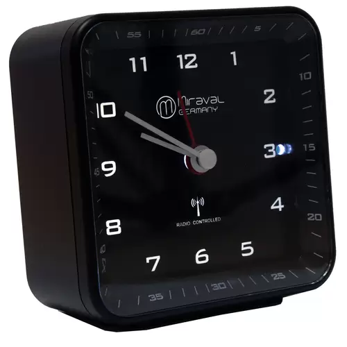 Miraval Funkwecker Premiumline DCF77 Funkwecker Reisewecker Analoger Wecker geräuschlos kein Ticken Design Funkwecker Miraval Funkwecker Premiumline DCF77 Funkwecker Reisewecker Analoger Wecker geräuschlos kein Ticken Design Funkwecker