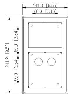 Dahua - VTM52R2 - 2 Modul Aufputz Regendach, - 2 Modul Aufputz Regendach - Material: Aluminium - Abmessung (HxBxT): 241